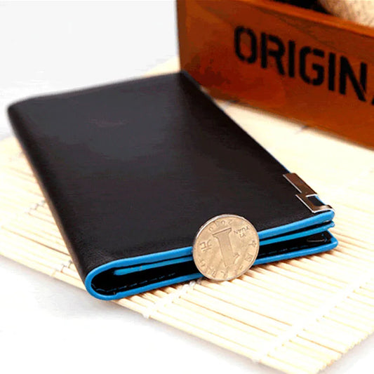 Men'S Wallet Thin Clutch Long Porte Feuille Homme Leather Solid Soft Carteira Masculina Wallets Money Bag 2024 Man Pocket Purse